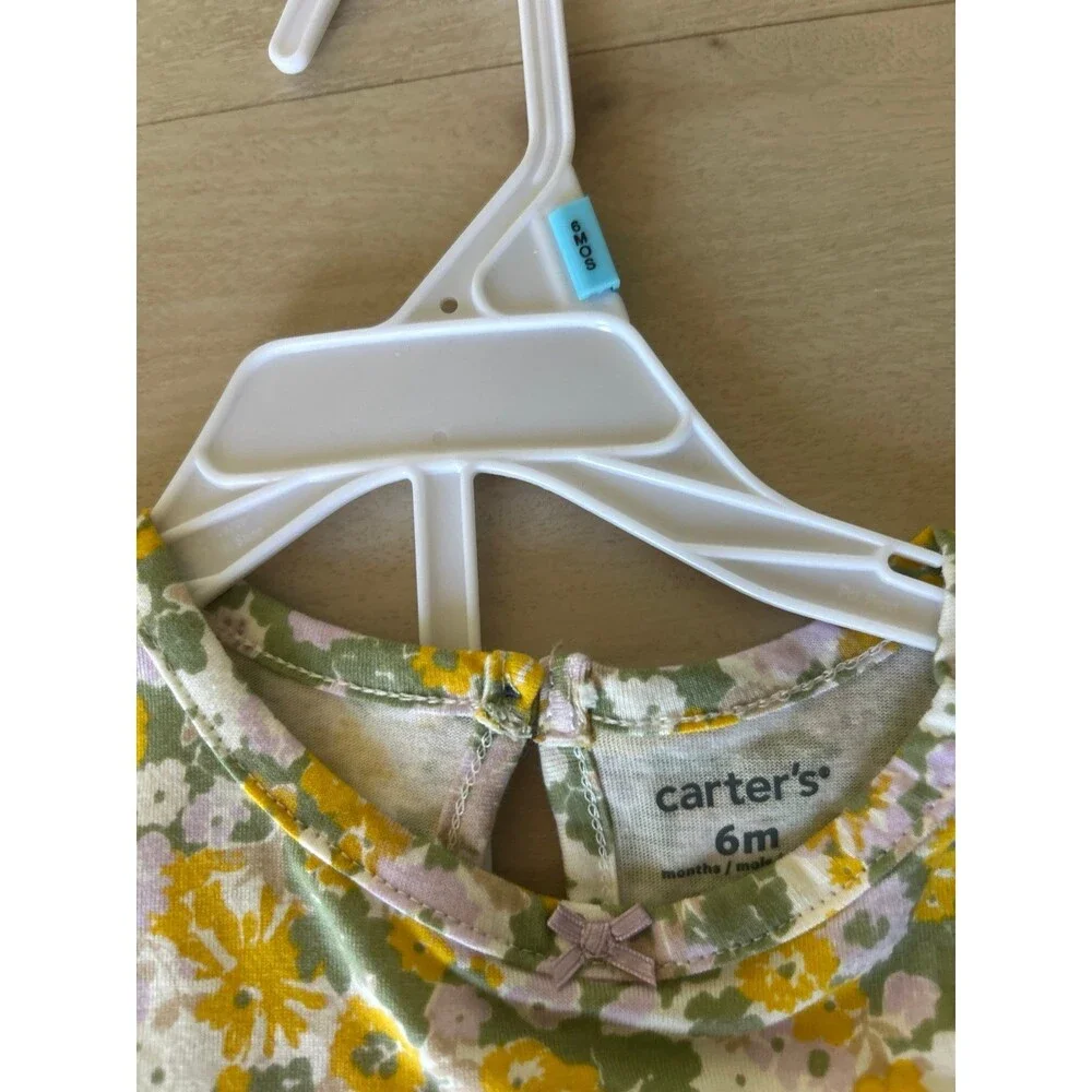Carter's floral print short sleeve bodysuit and pants set